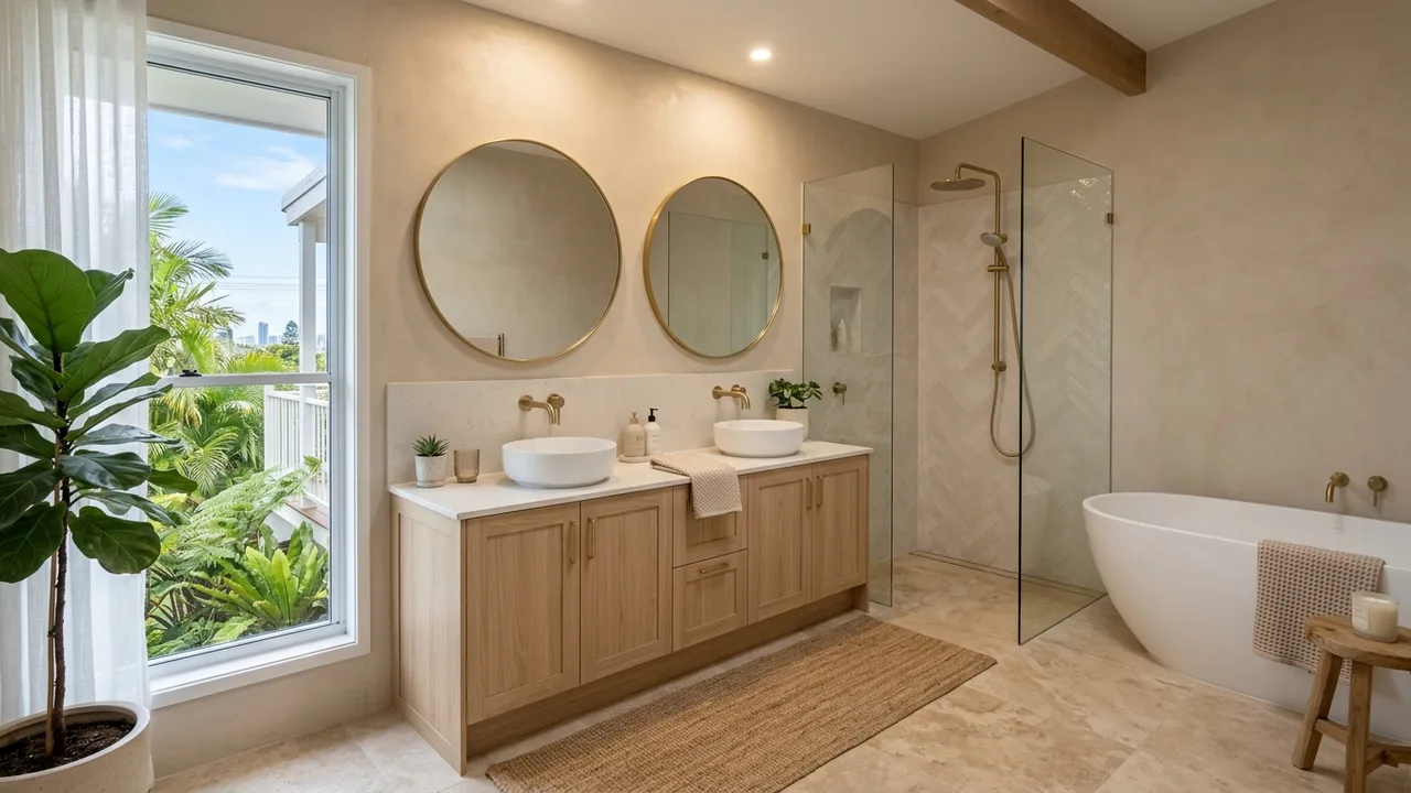 A bright, newly renovated Gold Coast bathroom